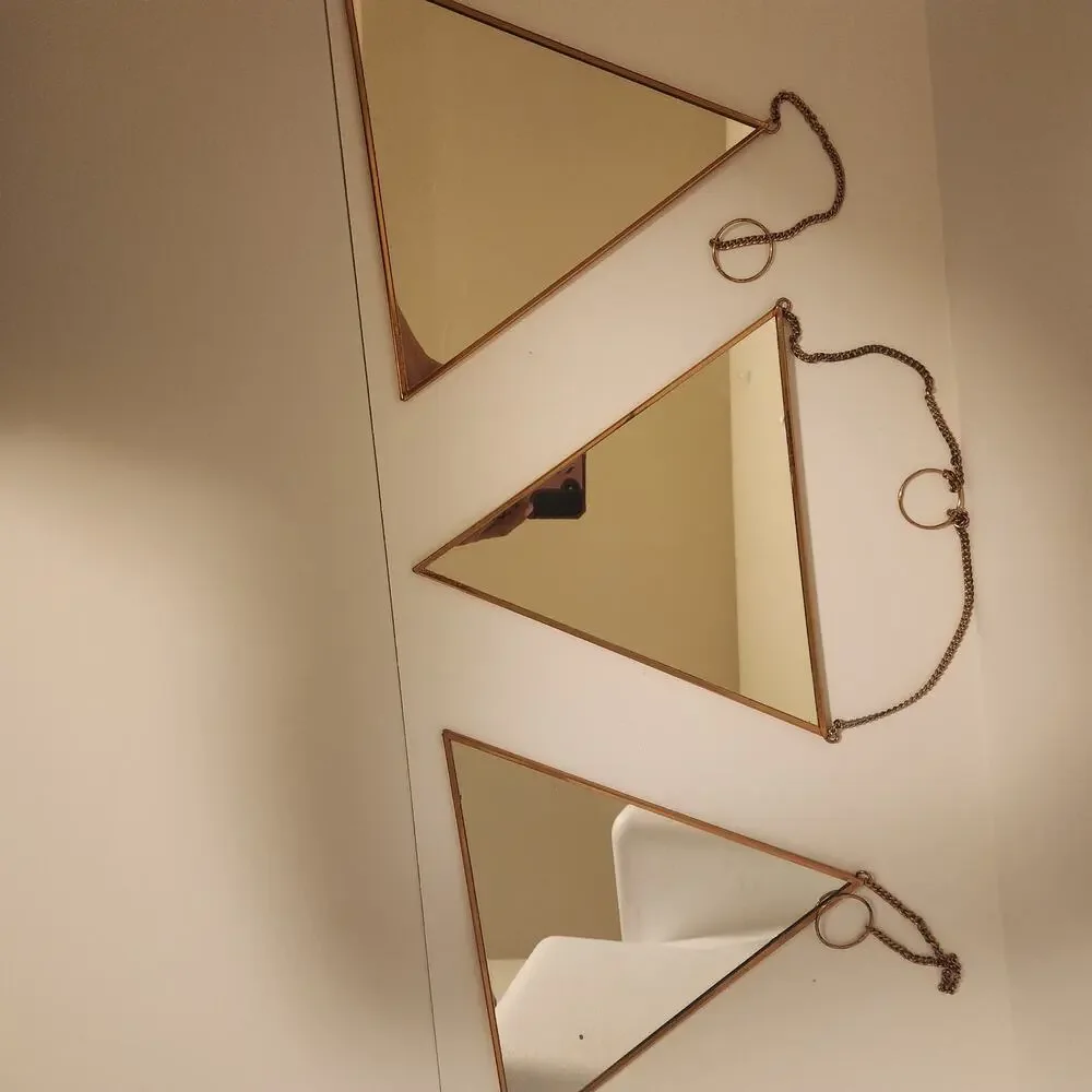 3 Piece Hanging Triangle mirror's 8x9